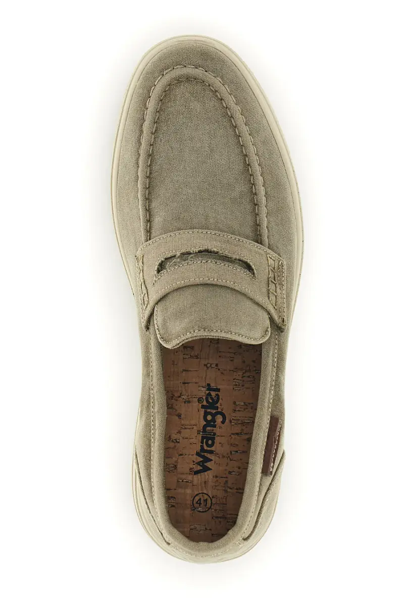 Mocassini beige in tessuto Wrangler 2026103538F [WARM SAND] miniatura 3