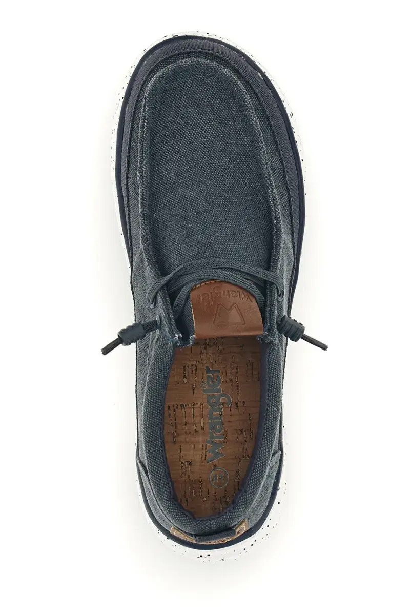 Mocassini blu in tessuto Wrangler 2026103629Y [BLUE] miniatura 3