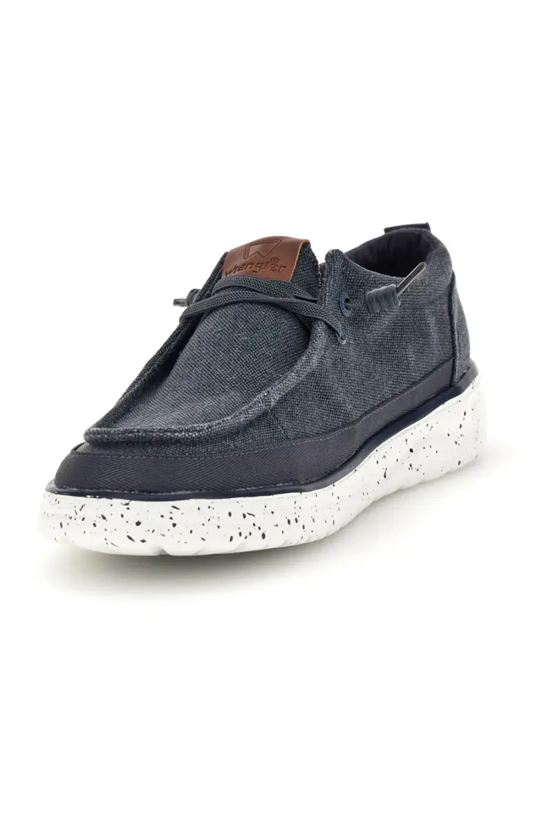 Mocassini blu in tessuto Wrangler 2026103629Y [BLUE] miniatura 4