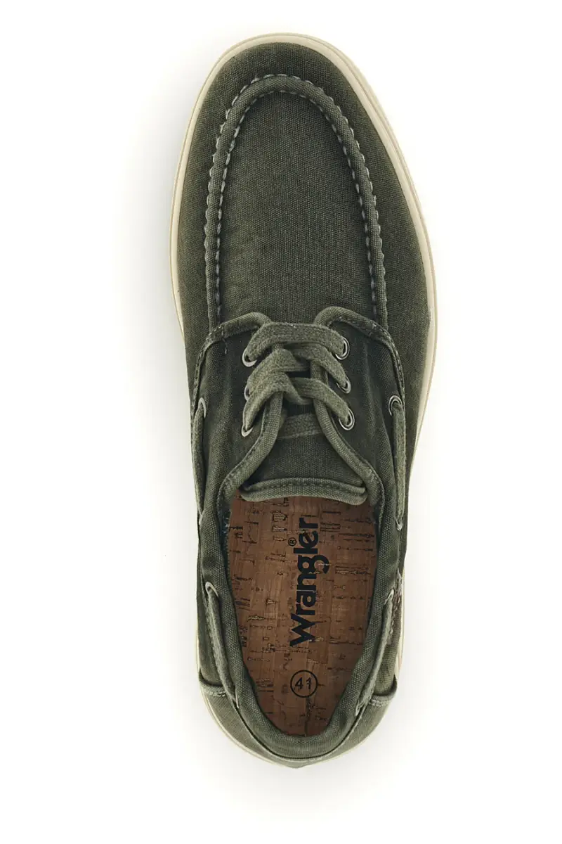 Mocassini verde in tessuto Wrangler 2026103457C [OLIVE] miniatura 3