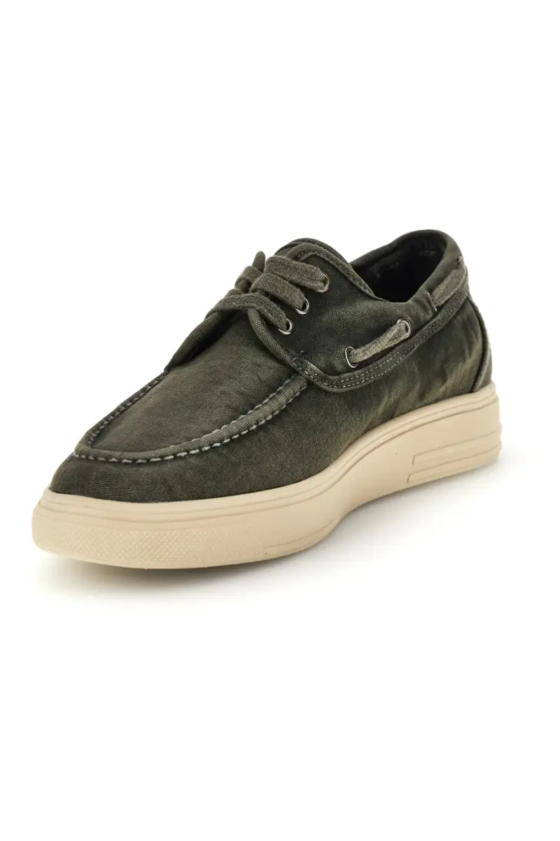 Mocassini verde in tessuto Wrangler 2026103457C [OLIVE] miniatura 4