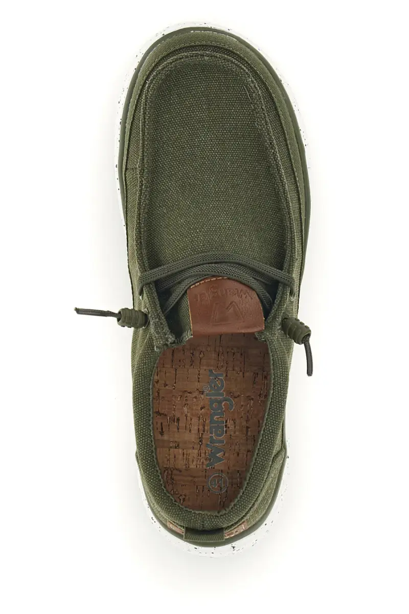 Mocassini verde in tessuto Wrangler 2026103657C [OLIVE] miniatura 3