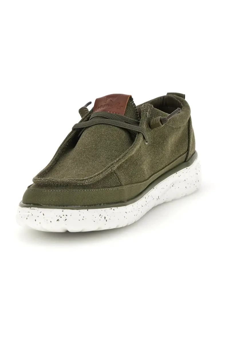 Mocassini verde in tessuto Wrangler 2026103657C [OLIVE] miniatura 4