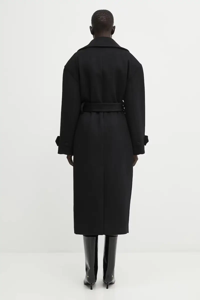 cappotto con lana Raya colore nero U5225TD.3213 miniatura 3