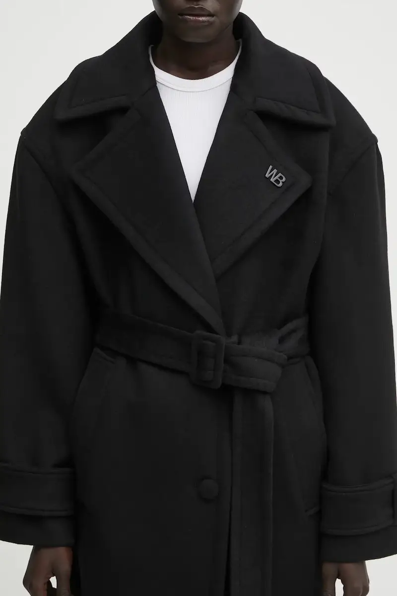 cappotto con lana Raya colore nero U5225TD.3213 miniatura 4