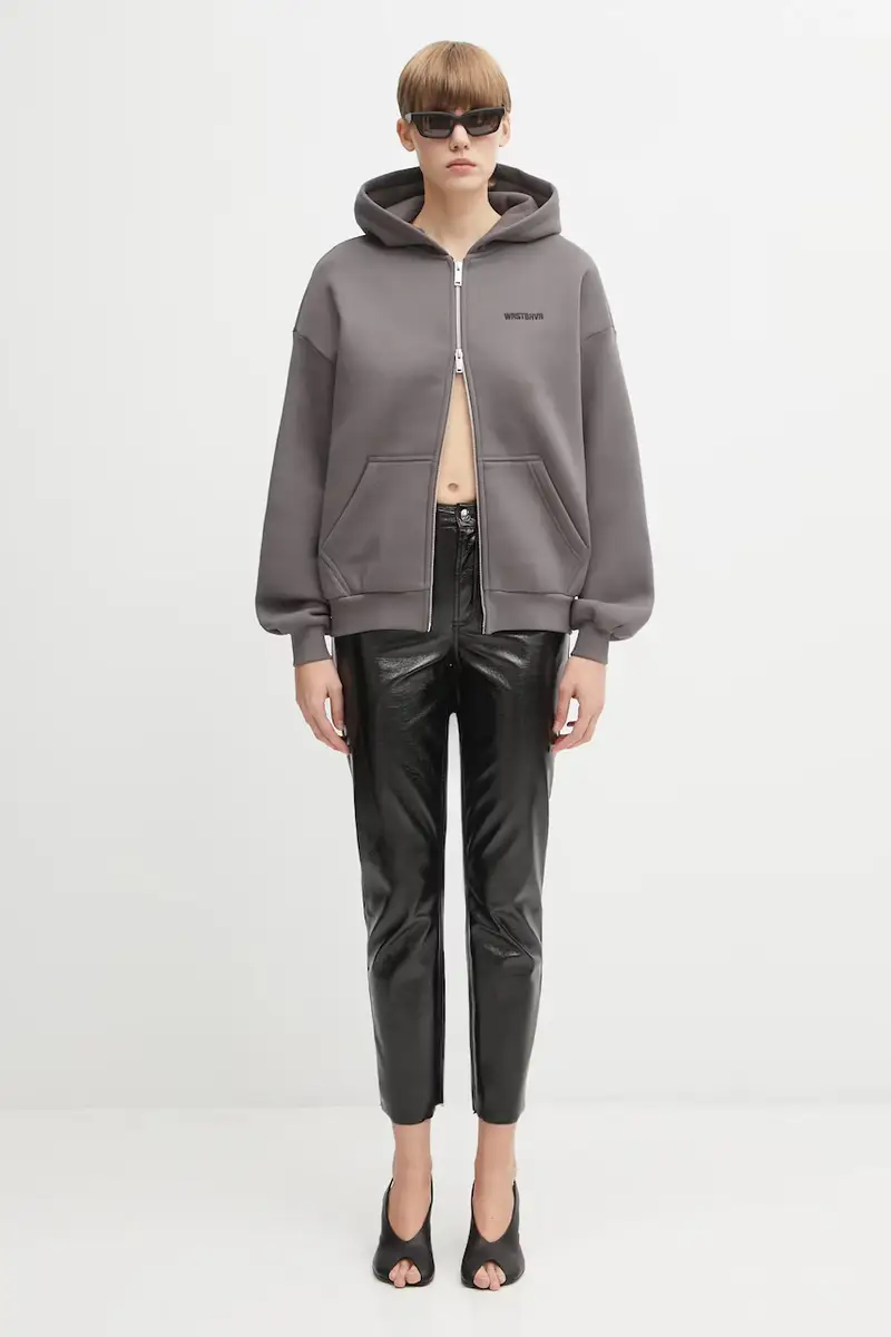 felpa Diago donna colore grigio con cappuccio U2225TT.3070 miniatura 5