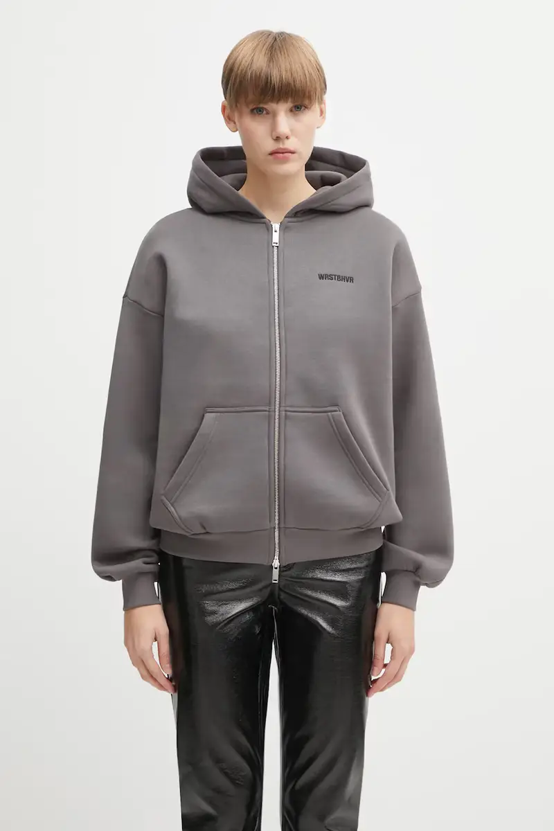 felpa Diago donna colore grigio con cappuccio U2225TT.3070