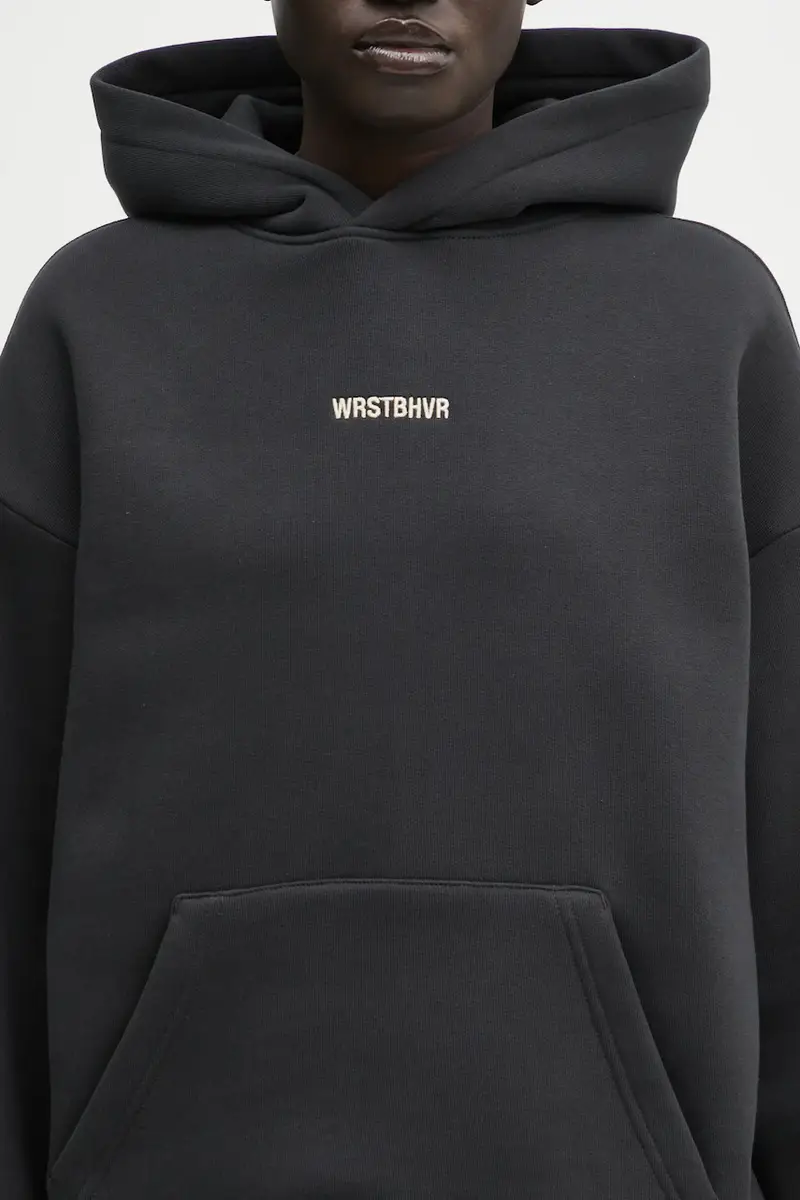 felpa Garm donna colore nero con cappuccio con applicazione U2025TT.3055 miniatura 4