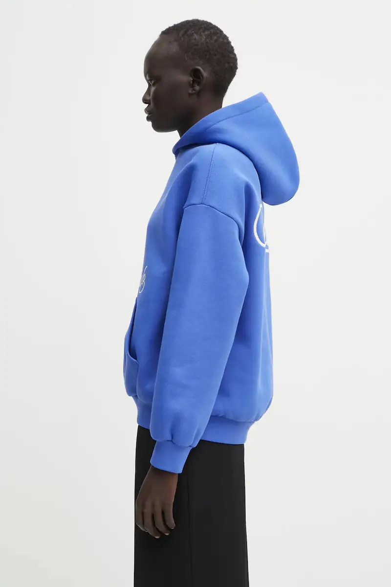 felpa Gustaf donna colore blu con cappuccio con applicazione U2025TT.3067 miniatura 2