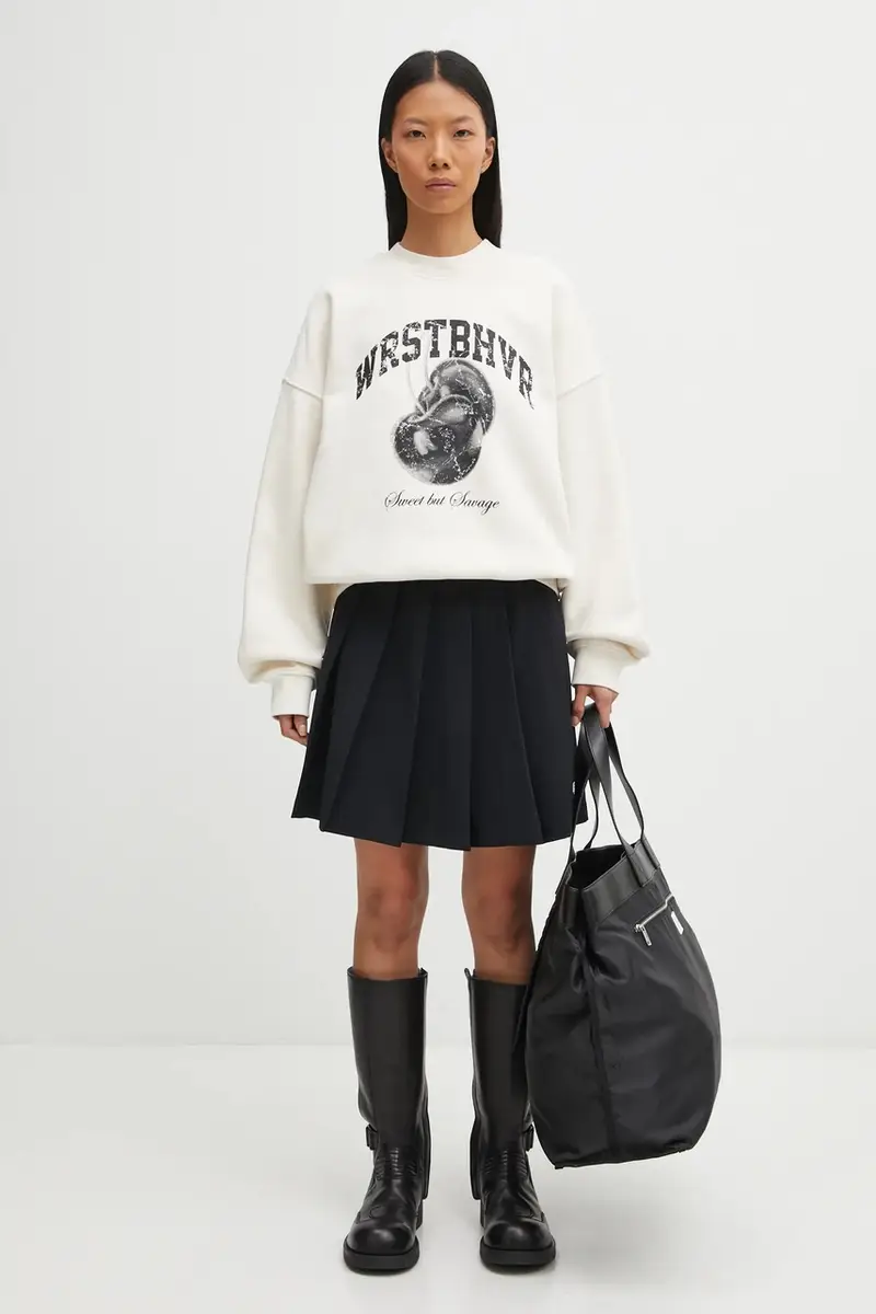 felpa Kris donna colore beige U2125TT.3046 miniatura 5