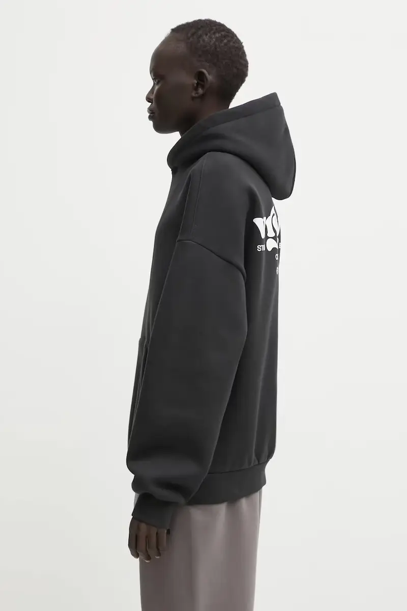 felpa Onro donna colore nero con cappuccio U2025TT.3051 miniatura 2