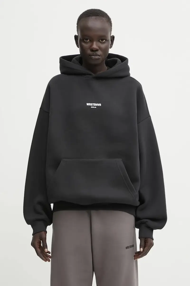 felpa Onro donna colore nero con cappuccio U2025TT.3051 miniatura 3