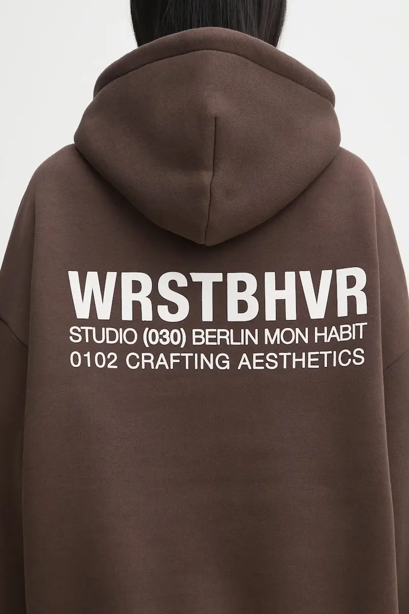 felpa Studio donna colore marrone con cappuccio U2025TT.3064 miniatura 4