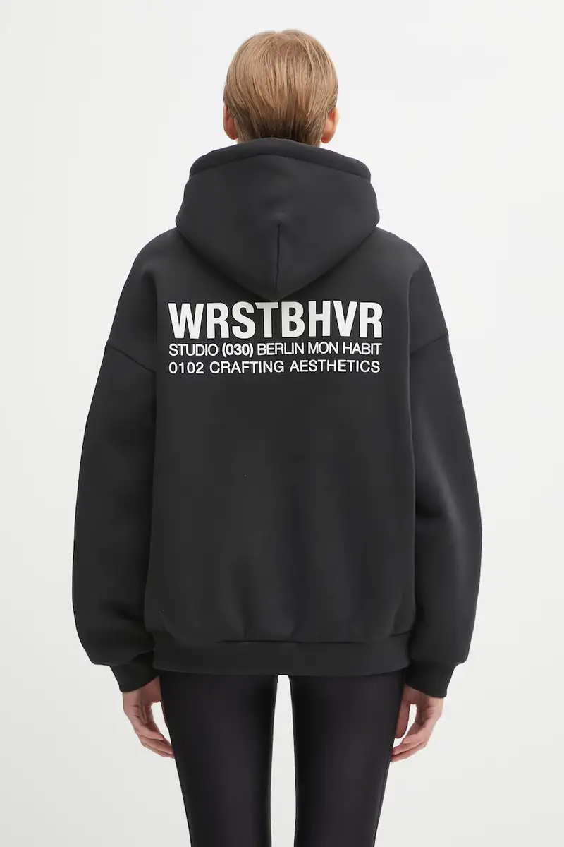 felpa Studio donna colore nero con cappuccio U2025TT.3064 miniatura 3