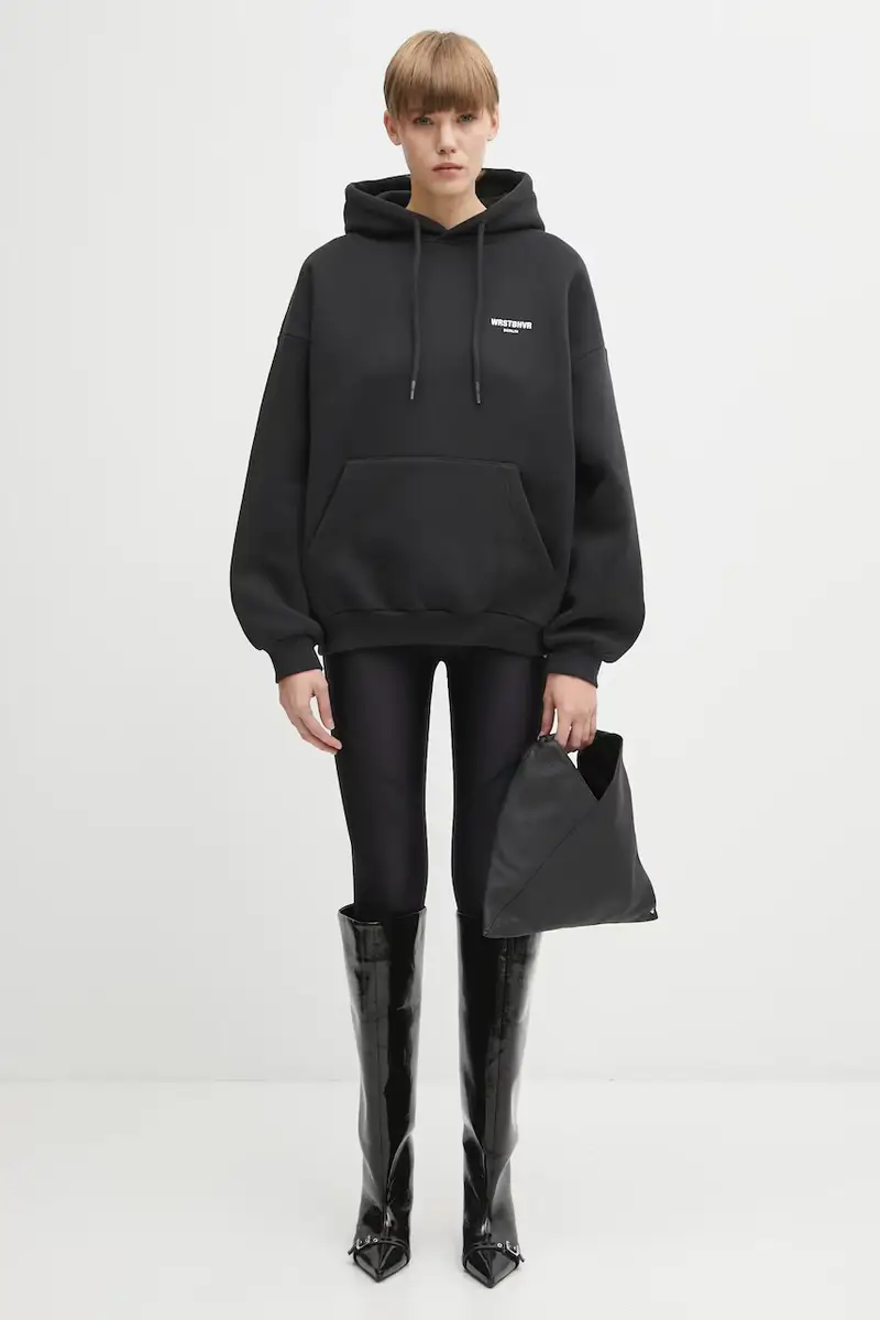 felpa Studio donna colore nero con cappuccio U2025TT.3064 miniatura 5