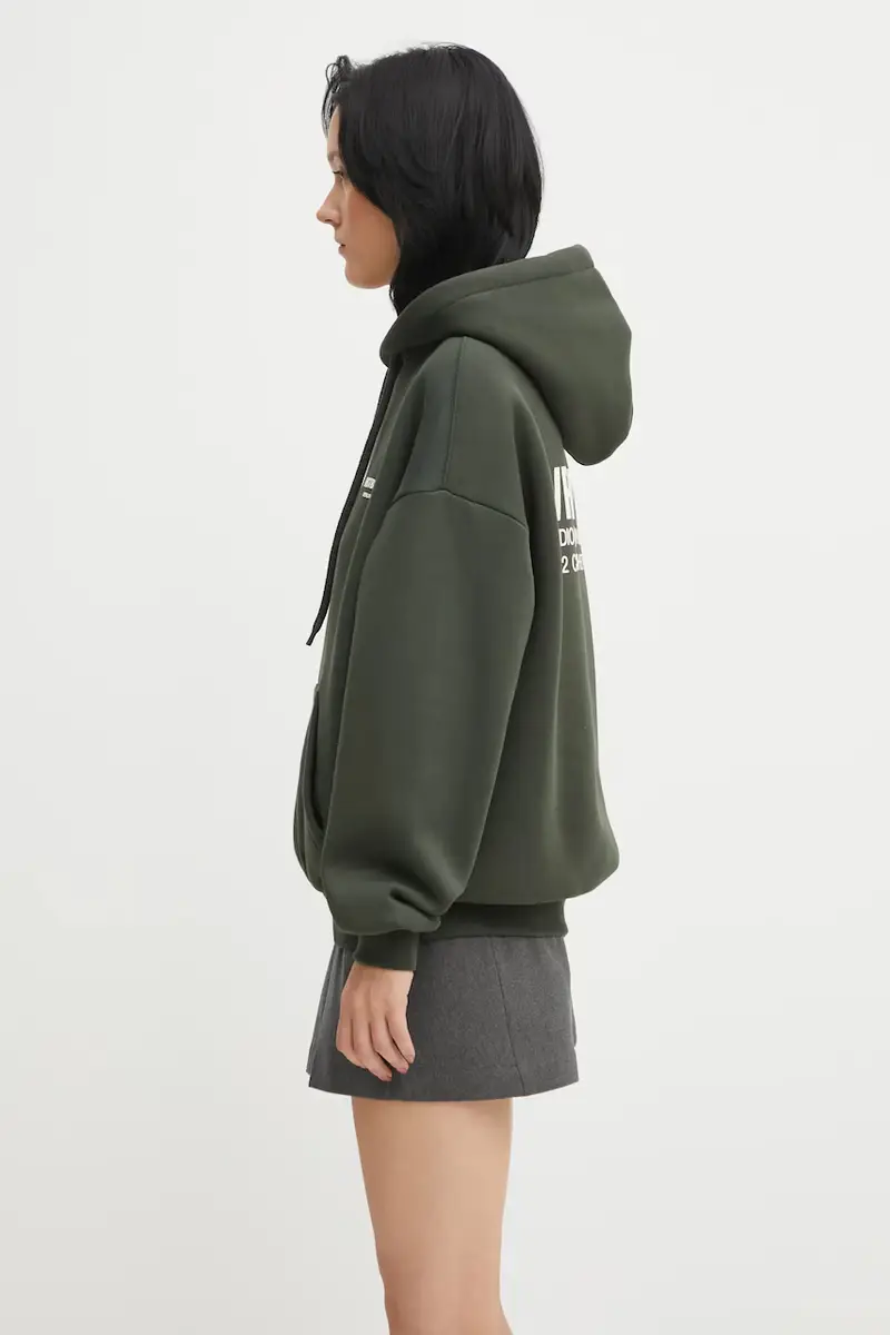 felpa Studio donna colore verde con cappuccio U2025TT.3064 miniatura 2