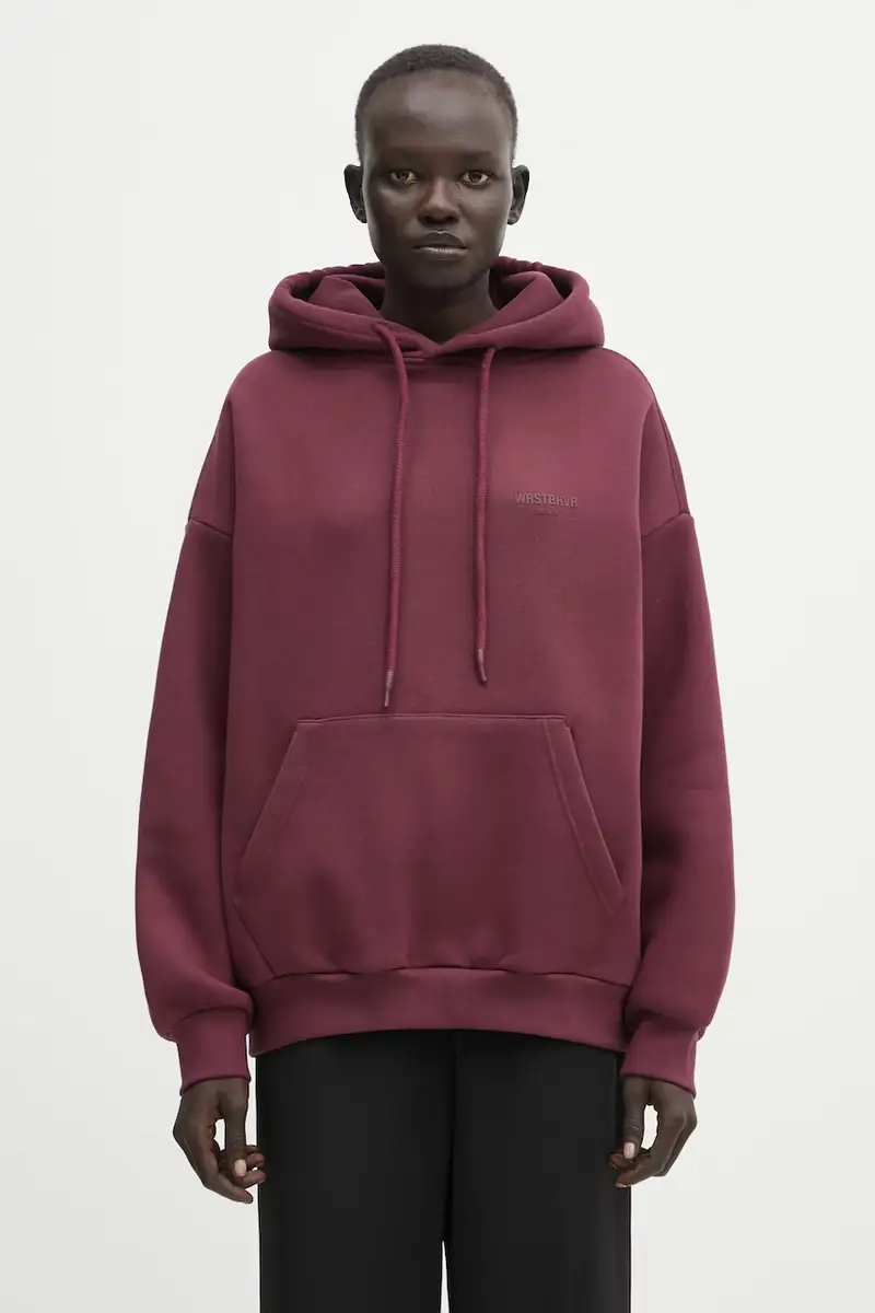 felpa Studio donna colore violetto con cappuccio U2025TT.3064 miniatura 3