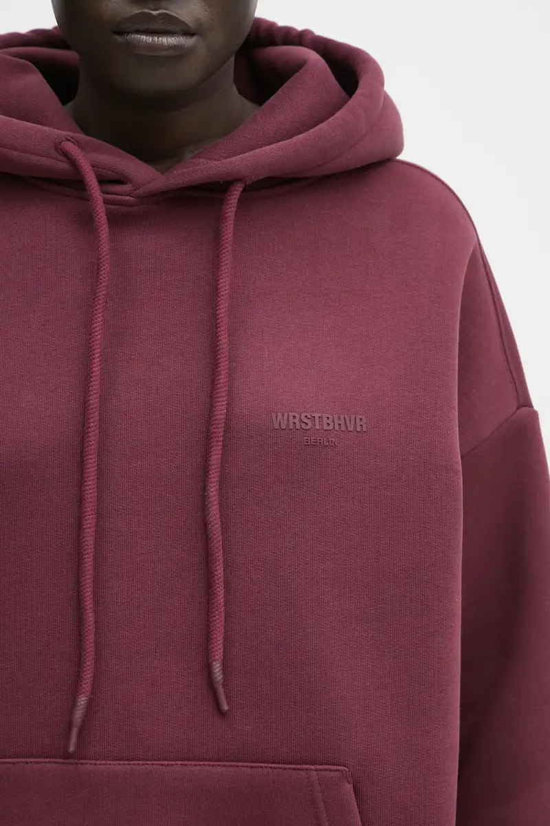 felpa Studio donna colore violetto con cappuccio U2025TT.3064 miniatura 4