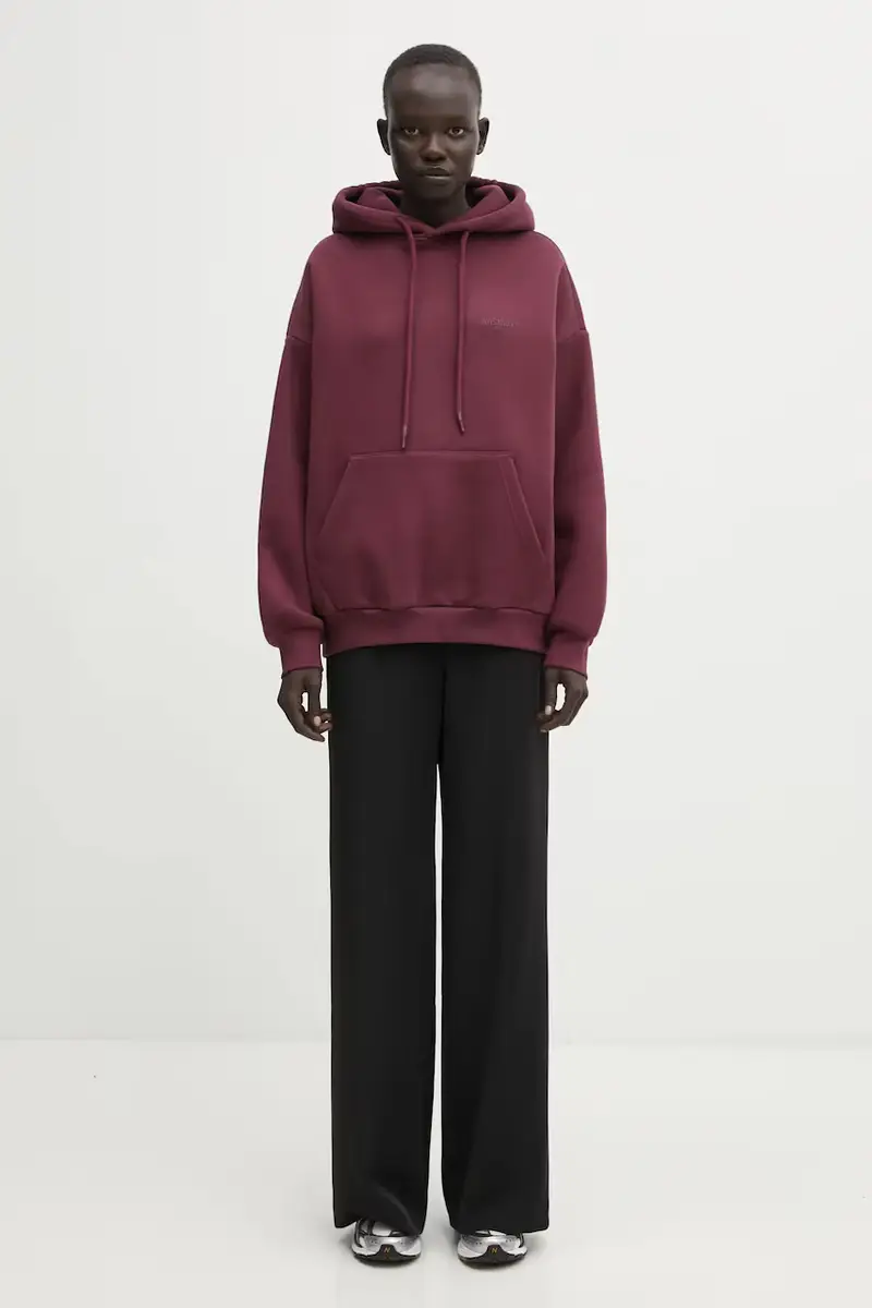 felpa Studio donna colore violetto con cappuccio U2025TT.3064 miniatura 5