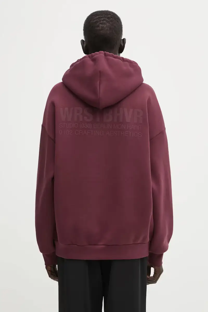 felpa Studio donna colore violetto con cappuccio U2025TT.3064