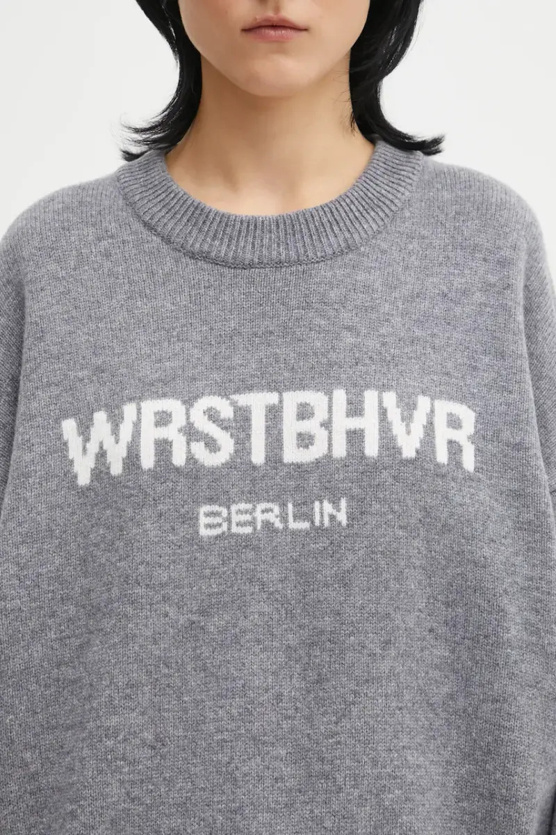 maglione in lana Eliam donna colore grigio U7025GT.3020 miniatura 4