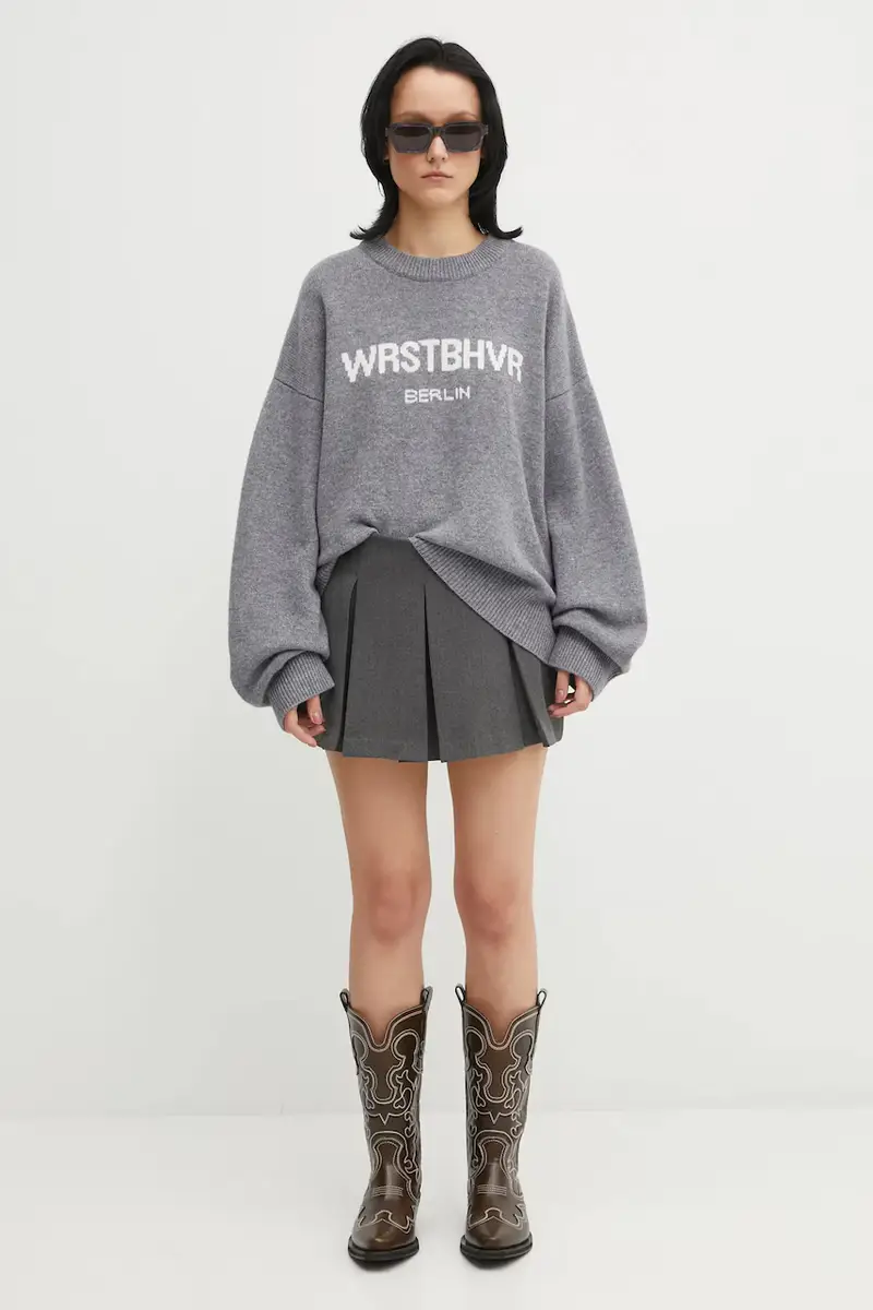 maglione in lana Eliam donna colore grigio U7025GT.3020 miniatura 5