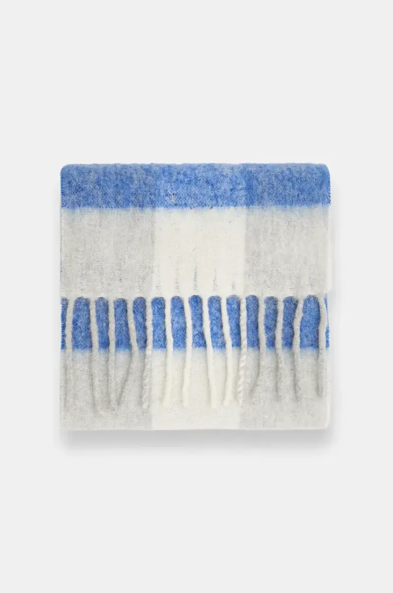 sciarpa con aggiunta di lana Rania donna colore blu U9725AL.3042 miniatura 2