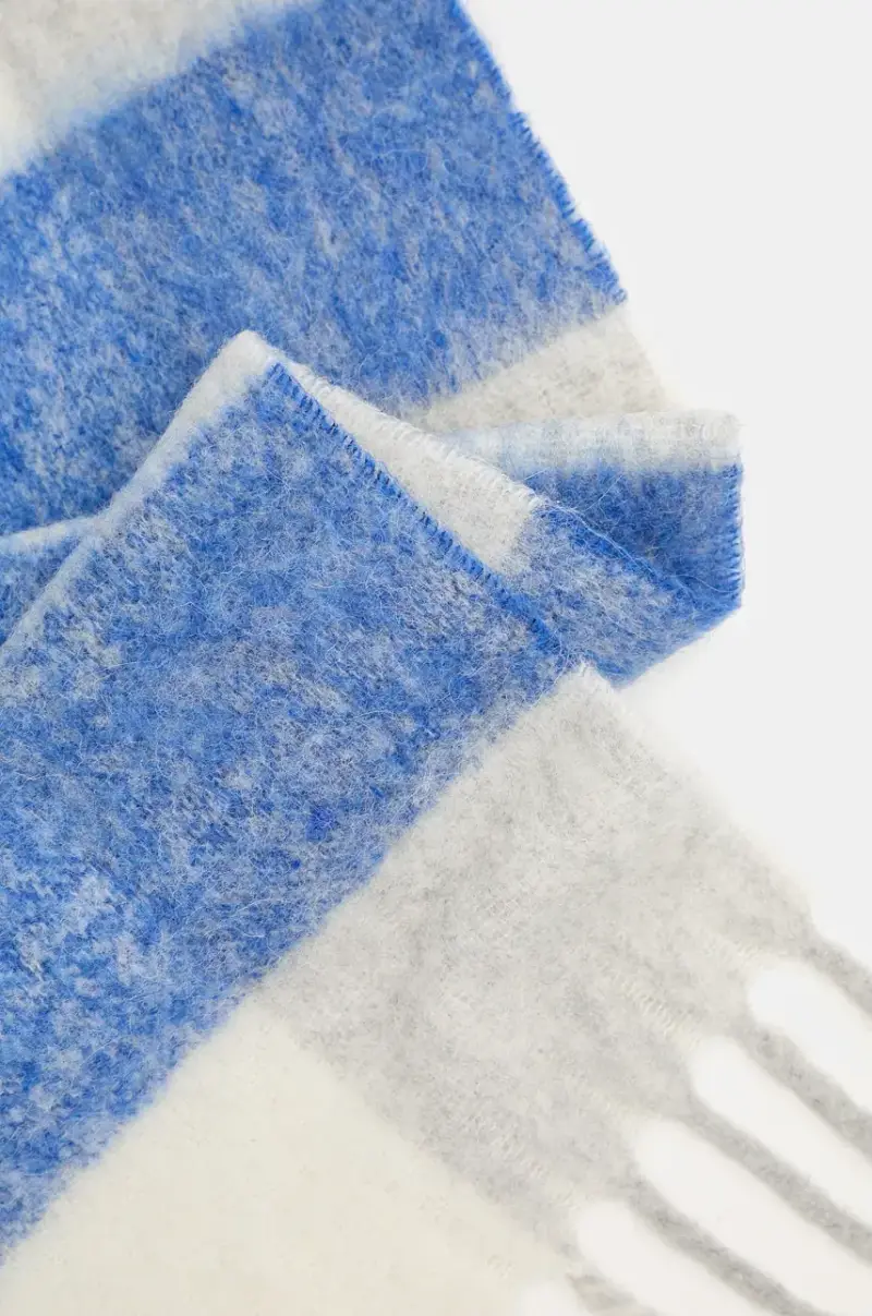 sciarpa con aggiunta di lana Rania donna colore blu U9725AL.3042 miniatura 3