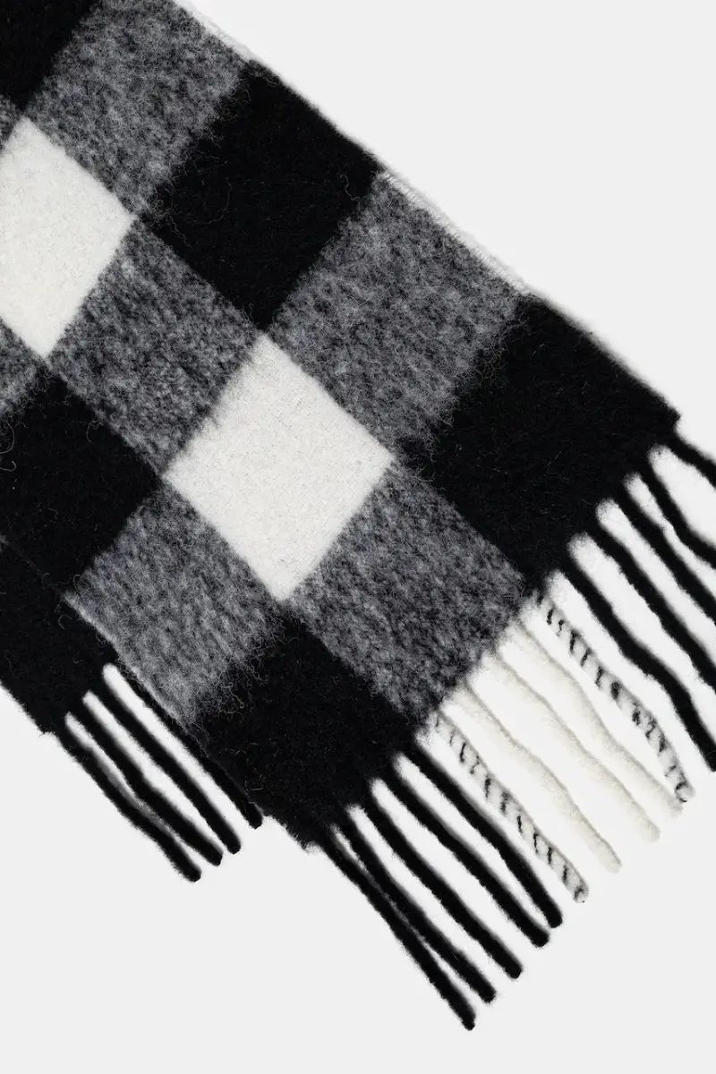 sciarpa con aggiunta di lana Rania donna colore nero U9725AL.3042 miniatura 3