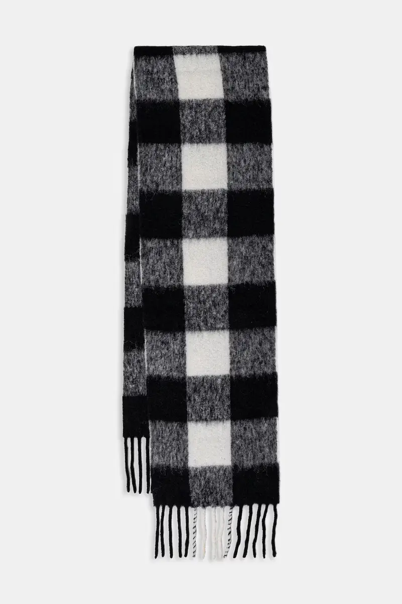 sciarpa con aggiunta di lana Rania donna colore nero U9725AL.3042