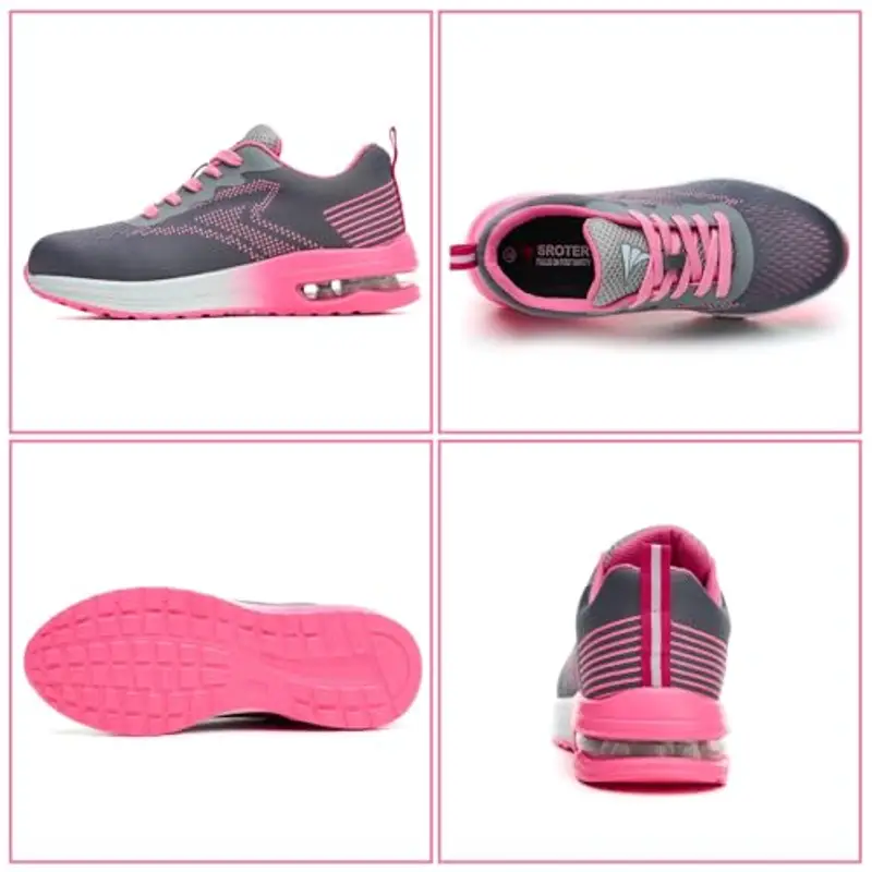 WUAYAMI Scarpe Antinfortunistiche Uomo Donna Leggere Scarpe da Lavoro con Punta in Acciaio Leggere Traspiranti Scarpe miniatura 2