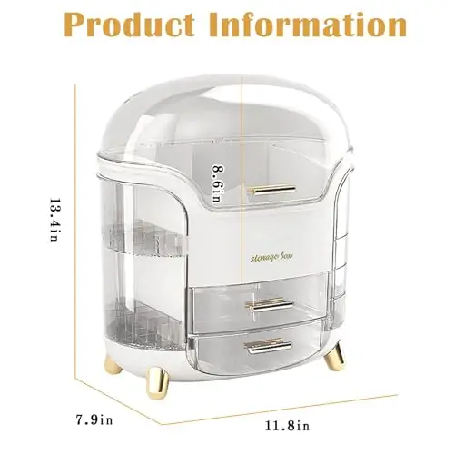 Wuciray Organizer/Porta Trucchi Contenitore Make Up Organizzatore Skincare con Cassetti Grande Capacità da Bagno miniatura 2