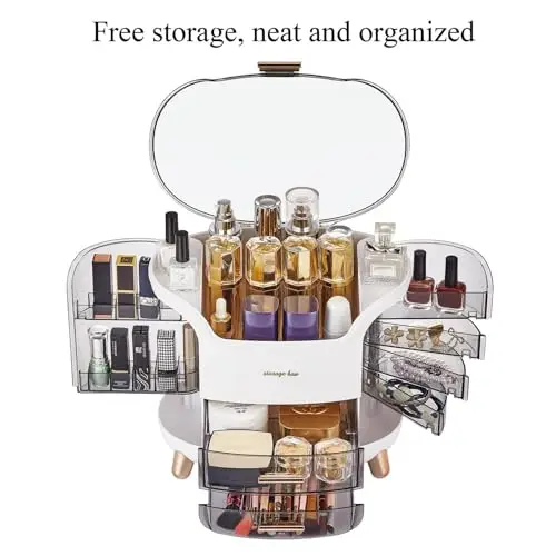 Wuciray Organizer/Porta Trucchi Contenitore Make Up Organizzatore Skincare con Cassetti Grande Capacità da Bagno miniatura 3