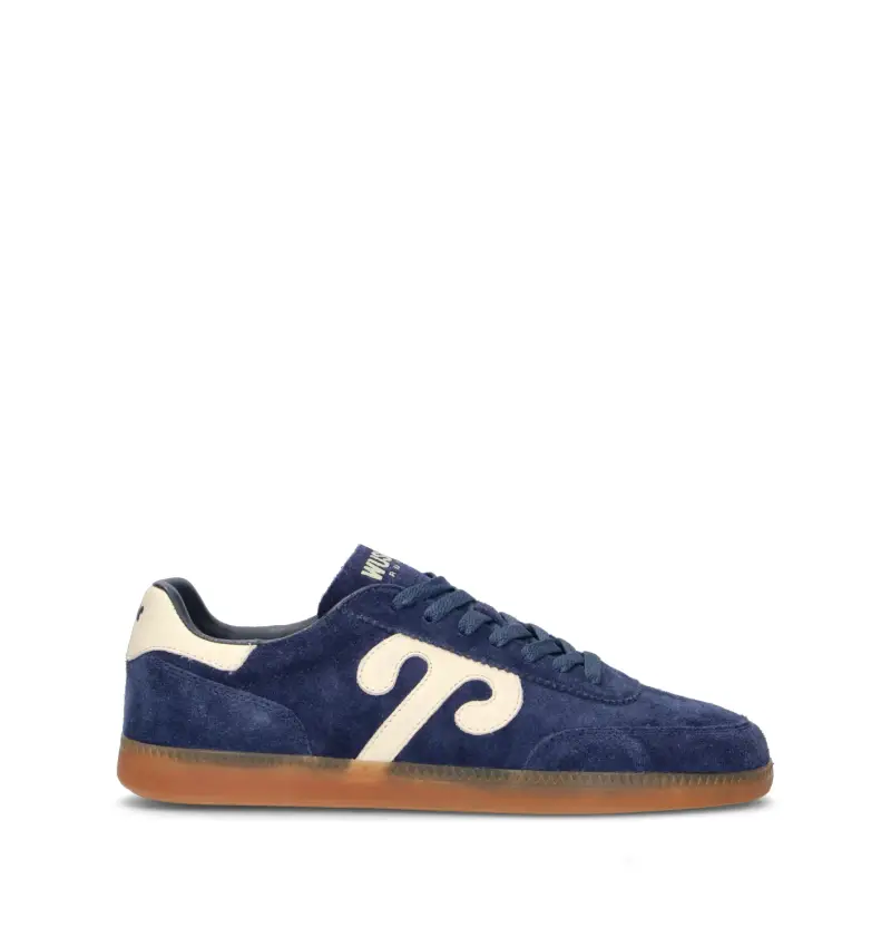 Sneaker uomo blu in suede Vario