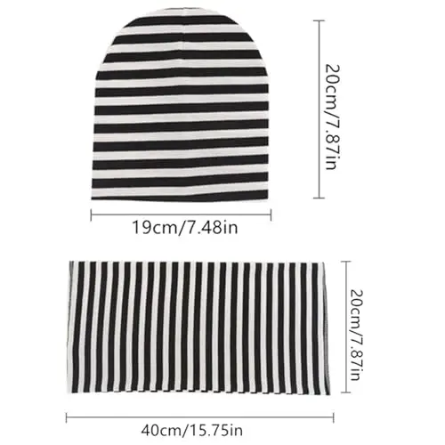WUWYOUWL Cappello e sciarpa in morbido cotone per neonato, con gnomo, set da due pezzi, per bambini 1-3 anni, unisex miniatura 2