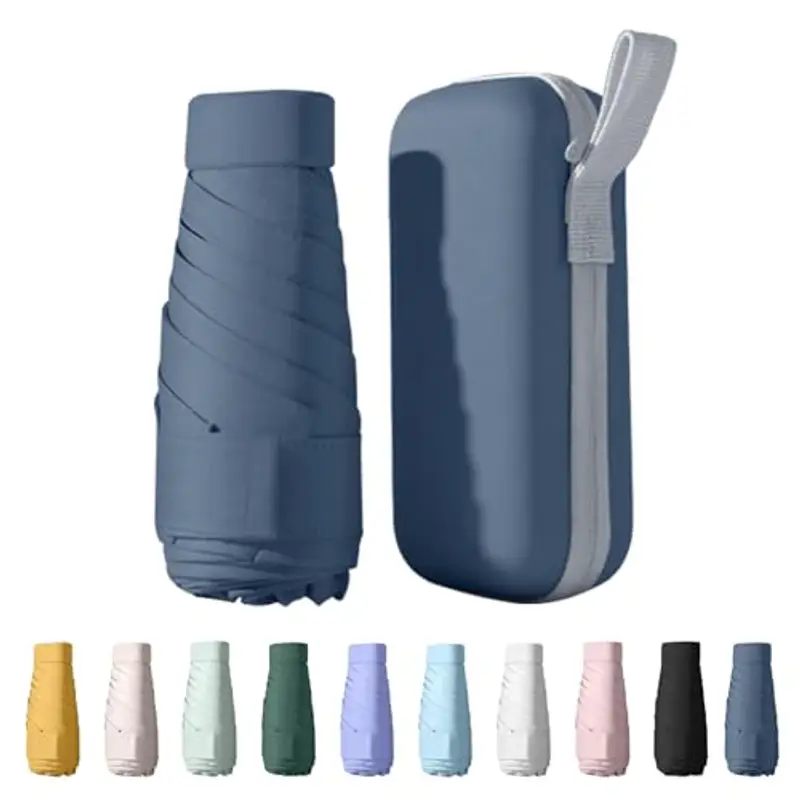 Wydexint Mini Ombrello, Ombrello Pioggia Pieghevole Da Viaggio, Ombrello Da Tasca, Ombrello Ultraleggero Portatile, Con