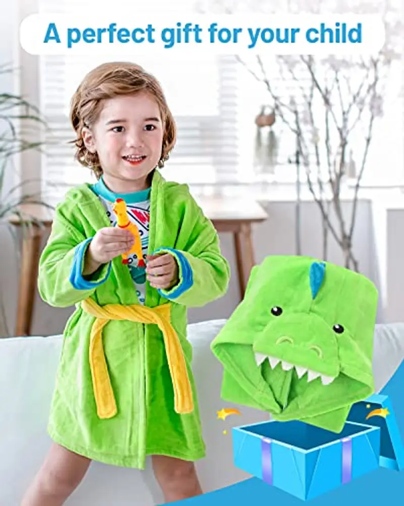 WYTbaby Accappatoi per Bambini con Cappuccio Ragazzi Ragazze Pigiama per Infantile 6 miniatura 2