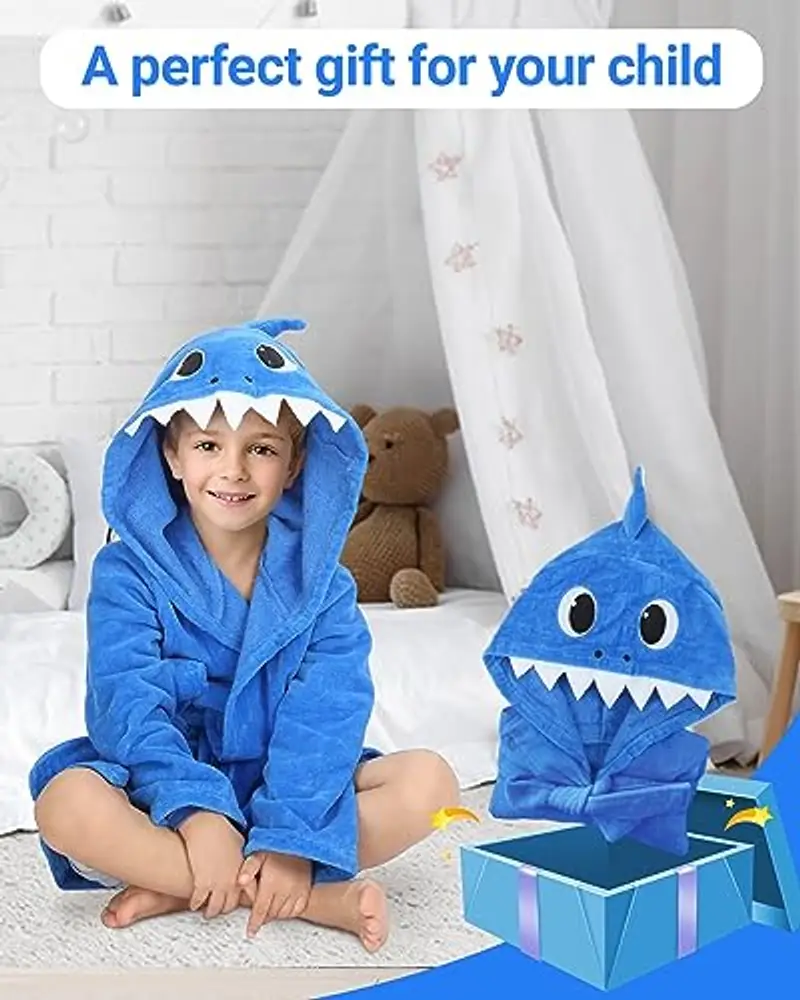 WYTbaby Accappatoio Bambini Personalizzato Accappatoio Bambino 100% Cotone Accappatoio Bambina Spugna Accappatoi Con Cappuccio Per Ragazzi Ragazze miniatura 3