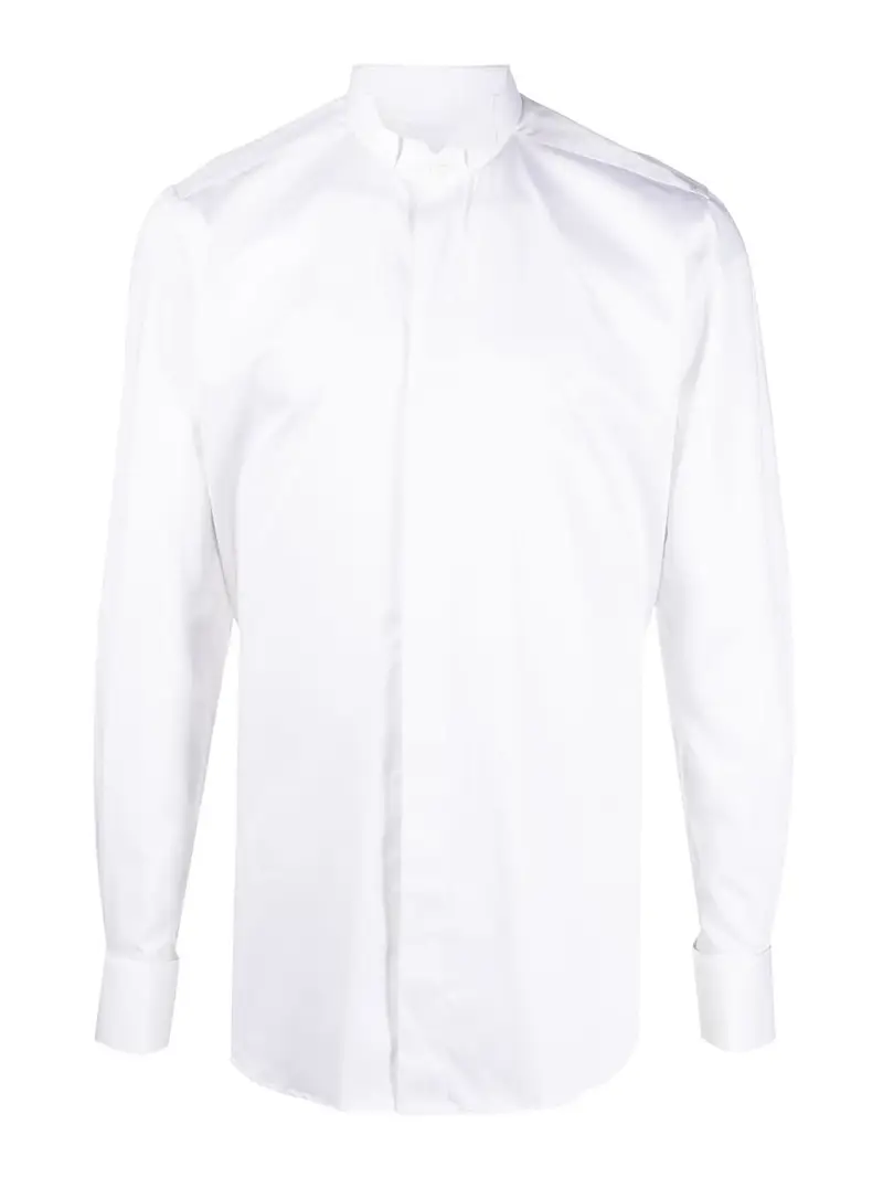 Camicia a maniche lunghe in cotone Bianco