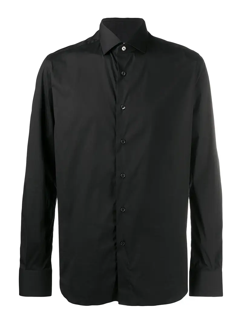Camicia aderente Nero