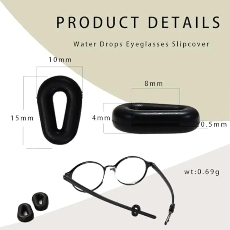 XENQITO 30 paia di Supporti per Occhiali in Silicone Antiscivolo per Occhiali Copri Aste Gommini Antiscivolo per Occhiali da Vista per Occhiali Cuscinetti Ferma Occhiali per Le Orecchie Ganci miniatura 2