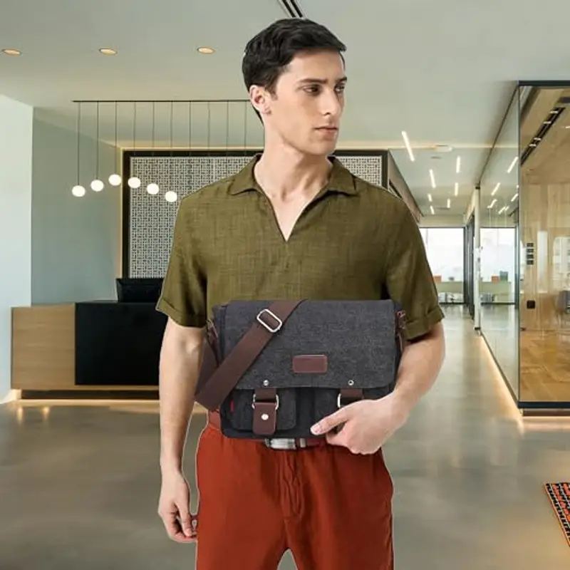 XFLYP Borsa a spalla Uomo Grigio 1204046 miniatura 2