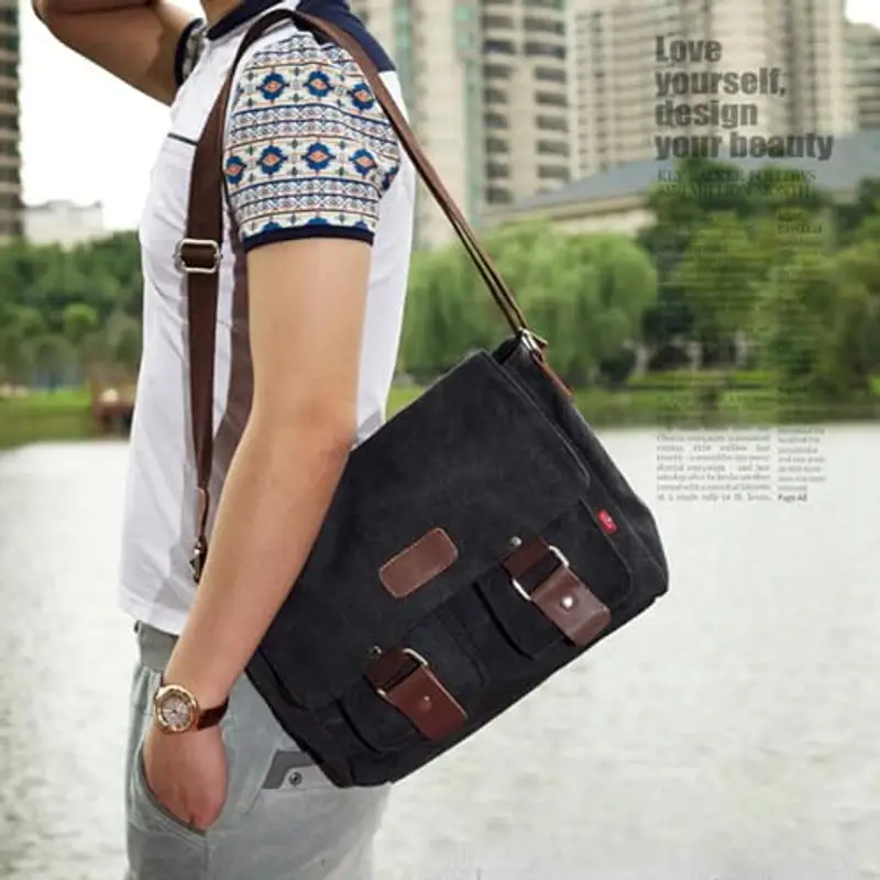 XFLYP Borsa a spalla Uomo Grigio 1204046 miniatura 3