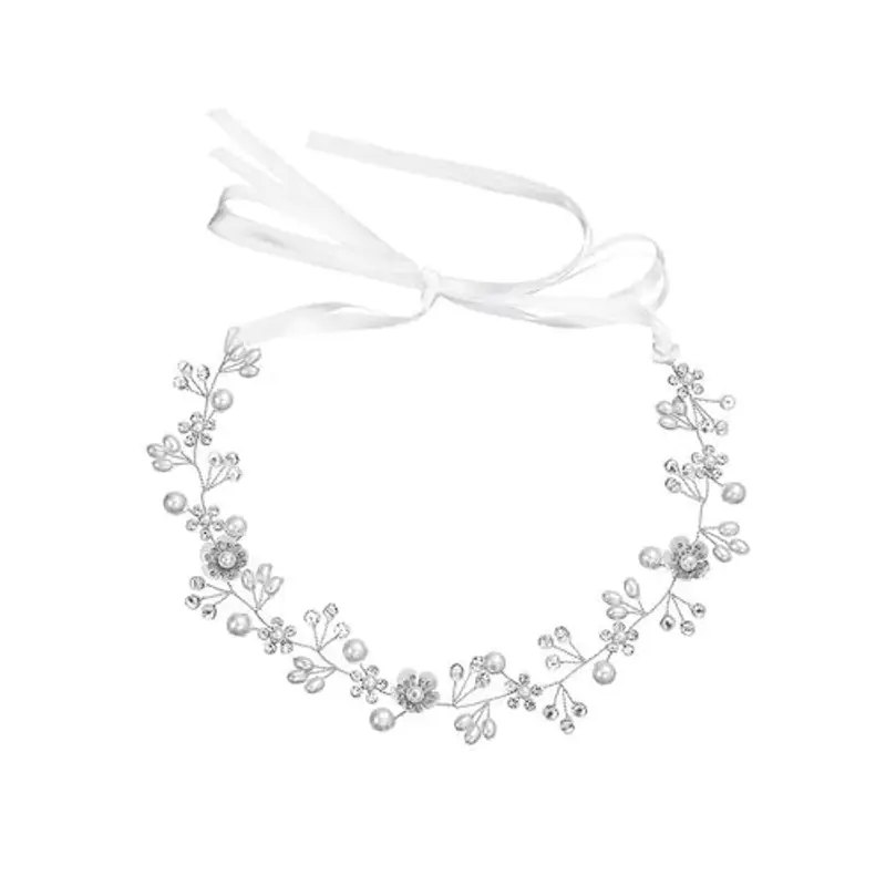 XFSRG Coroncina Comunione Bambina Cristallo Accessori per Capelli Cerchietto per Capelli da Sposa per Prima Comunione Matrimonio e Occasioni Speciali?Argento?