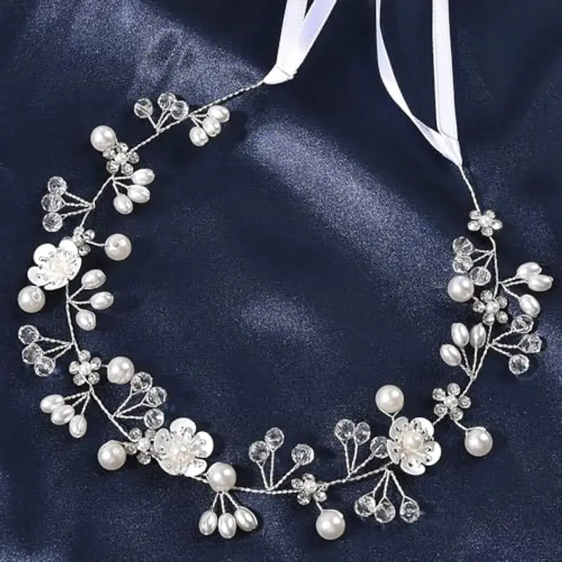 XFSRG Coroncina Comunione Bambina Cristallo Accessori per Capelli Cerchietto per Capelli da Sposa per Prima Comunione Matrimonio e Occasioni Speciali?Argento miniatura 3