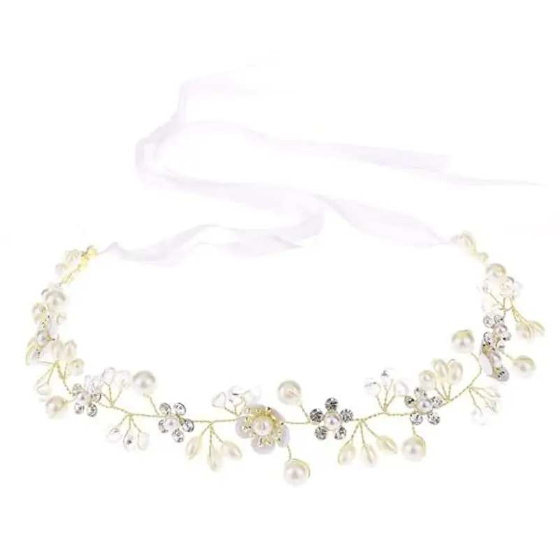 XFSRG Coroncina Comunione Bambina Cristallo Accessori per Capelli Cerchietto per Capelli da Sposa per Prima Comunione Matrimonio e Occasioni Speciali?Oro?