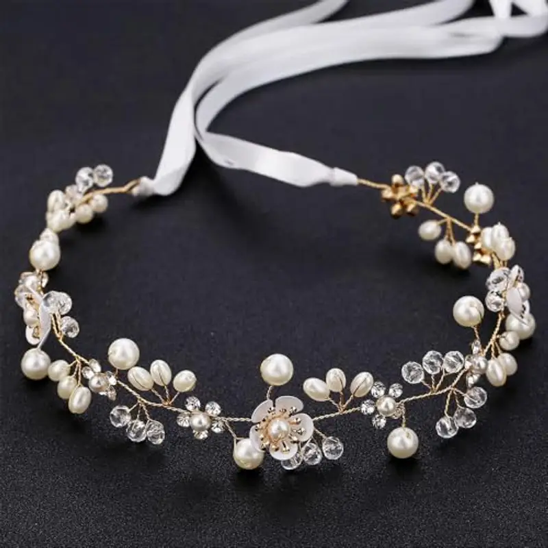 XFSRG Coroncina Comunione Bambina Cristallo Accessori per Capelli Cerchietto per Capelli da Sposa per Prima Comunione Matrimonio e Occasioni Speciali?Oro miniatura 3