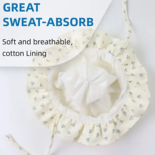 XIAOHAWANG - Cappello da bambina per bambini e bambine, per la spiaggia, protezione solare Blu 6 mesi miniatura 3