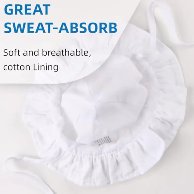 XIAOHAWANG Cappello da Sole per neonata con Fiori Ricamati, Cappello Estivo per Bambine Bianco 1 Mese miniatura 2