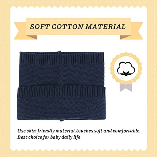 XIAOHAWANG Pianura Cotone Bambini Sciarpa Rotonda Inverno Ragazzi Ragazze Lavorato A Maglia Scaldacollo miniatura 3